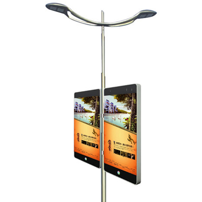 WIFI 3G 4G Dış Mekan Sokak Aydınlatma Direği Reklam Ekranı Led Ekran Yüksek yenileme hızı