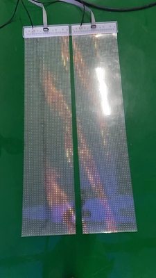 Çin Fabrikası P7.5 P10 Tam Renkli Kapalı Film Yumuşak Kavisli Perde Yüksek Şeffaf Led Ekran