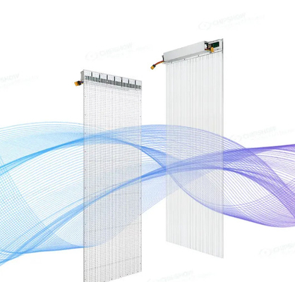 Kapalı Şeffaf Yapıştırıcı Süper İnce LED Ekran P10 Esnek Led Duvar Paneli