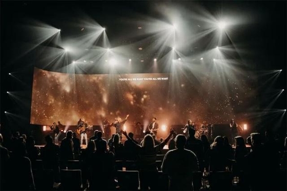 Kilise Genel Led Video Duvar Paneli, Kapalı Led Ekran Tam Renkli P3.91 HD
