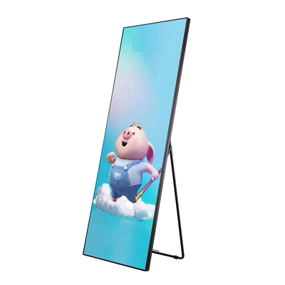 Kapalı Özelleştirilmiş Led Ekran Ayna Dijital Tabela Poster Standı 140 Derece